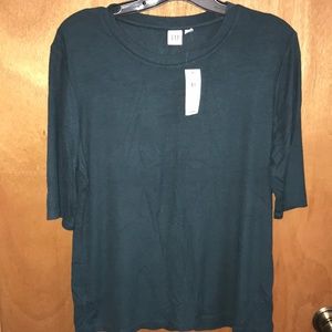 Gap short sleeve dark green top sz XL